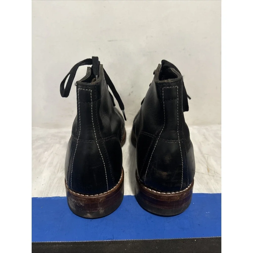 Wolverine 1000 Mile Plain Toe Boots — Men's Size 11.5D — Black Leather